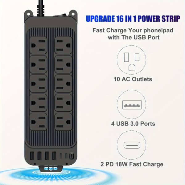 10-Outlet Power Strip -- MotPoet