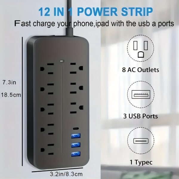 8-Outlet Power Strip -- MotPoet
